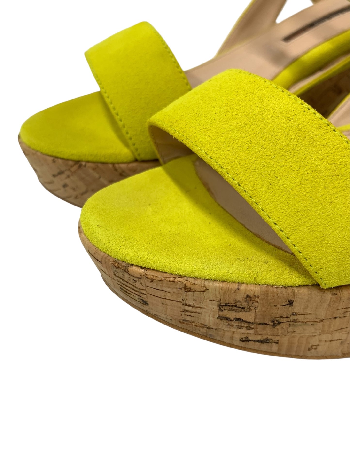 ペリーコ IRIS イリス サンダル 35 イエロー ウェッジソール ストラップ スエード ITTZC3YMVW4E 【SALE】