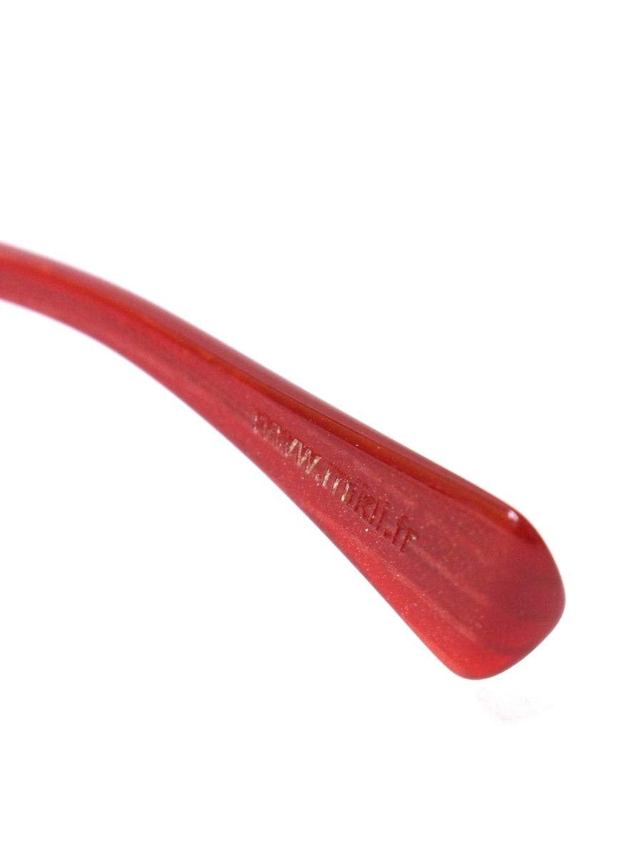 アランミクリ a0490-15 メガネ レッド セルフレーム ハーフリム(ナイロール)オーバル(楕円) ITX89V17H53S 【SALE】