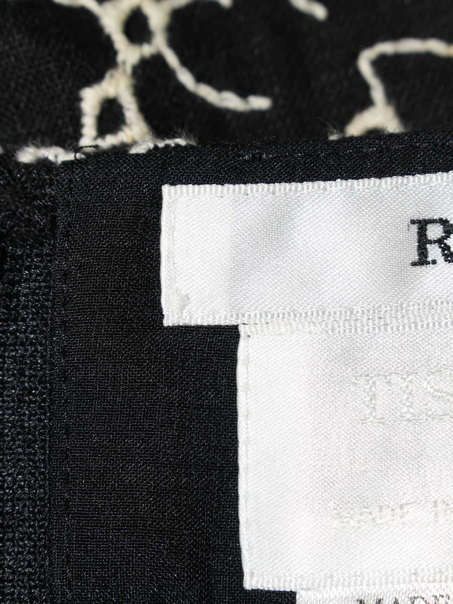 ルネ 6424420 スカート 34 ブラック カットワーク フラワーモチーフ IT1MO0E2L46Y 【SALE】