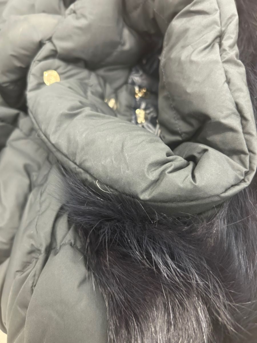 ヘルノ PI0966D-13220 ダウンコート 42 ブラック フード ファー付 ポーラテック ITLYPKI3T7R4