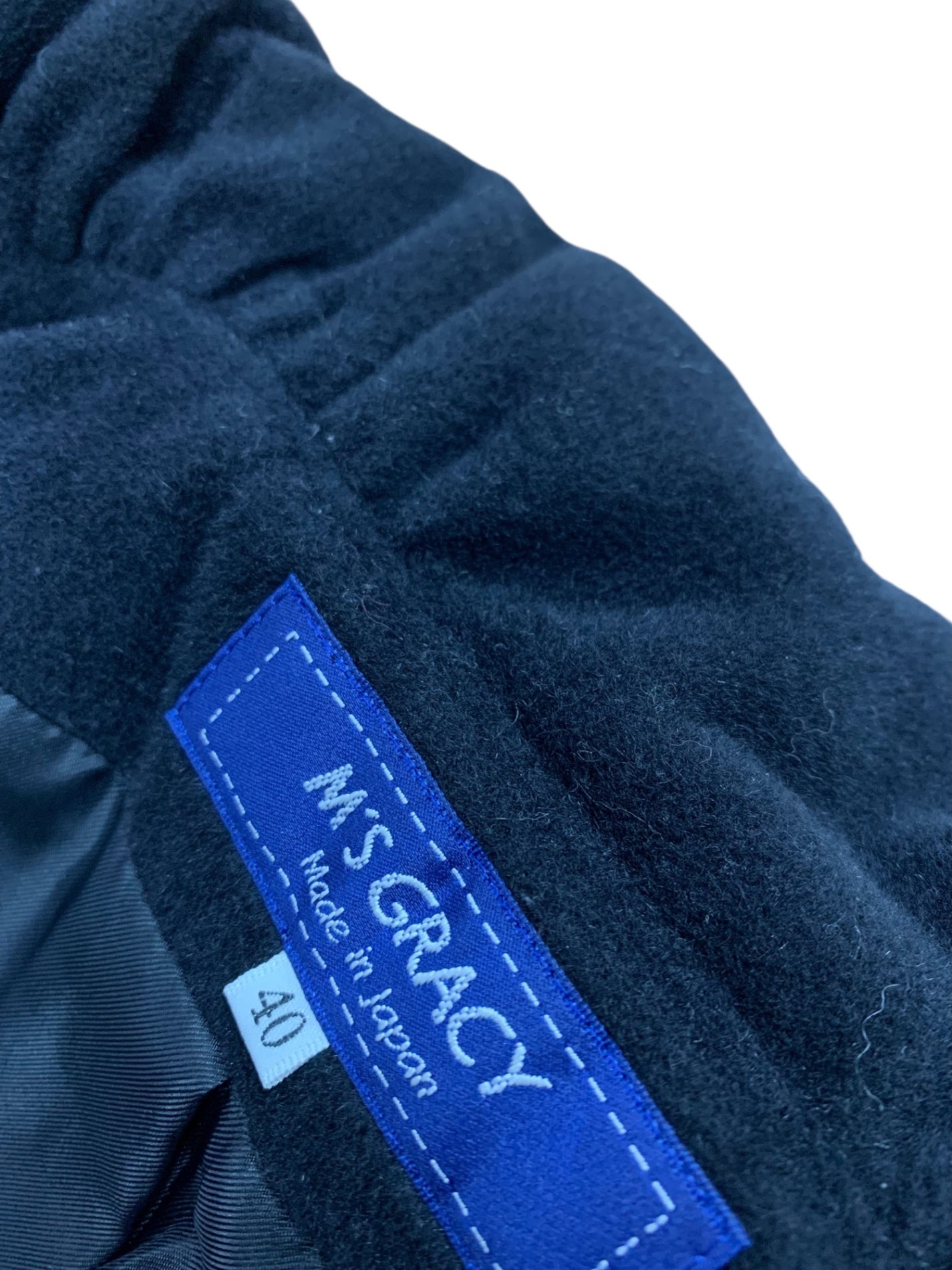 エムズグレイシー 019514 コート 38 ブラック アンゴラ混 ITGIWQR1P0JG