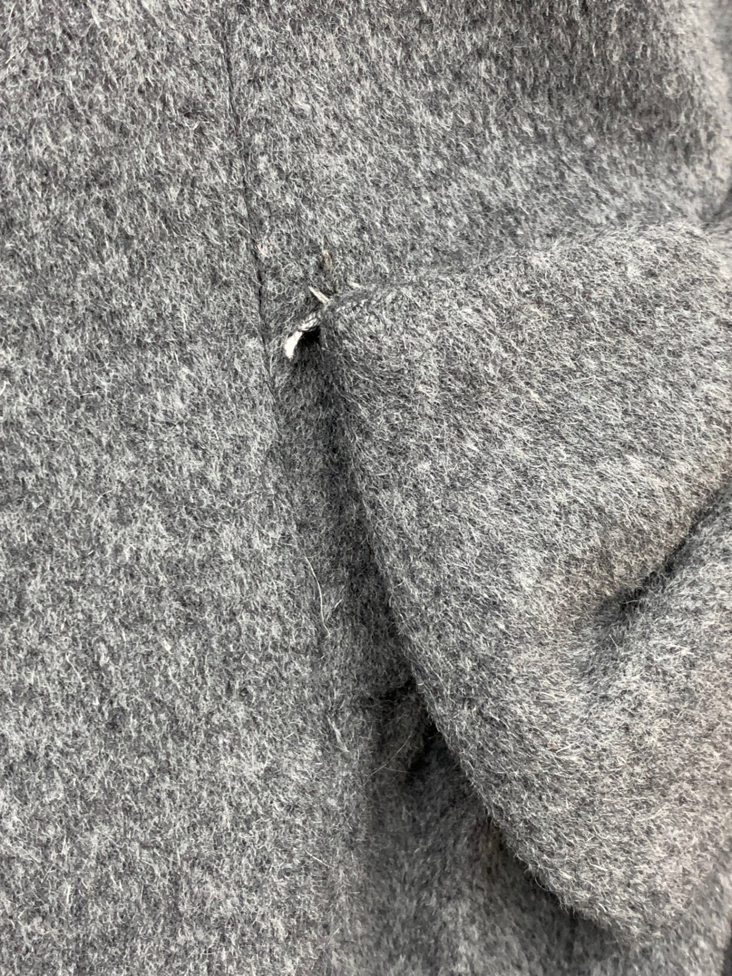 エムズグレイシー 529705 コート 38 グレー アンゴラ ウール リボン ITFH0CDNP08L