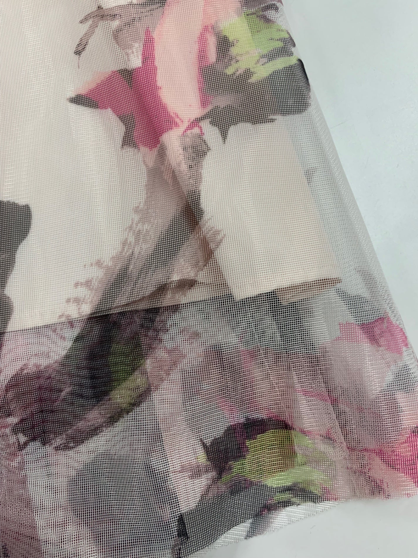 エムズグレイシー 417334 スカート 38 ピンク フラワー プリントチュール IT9JTAJZVKZV