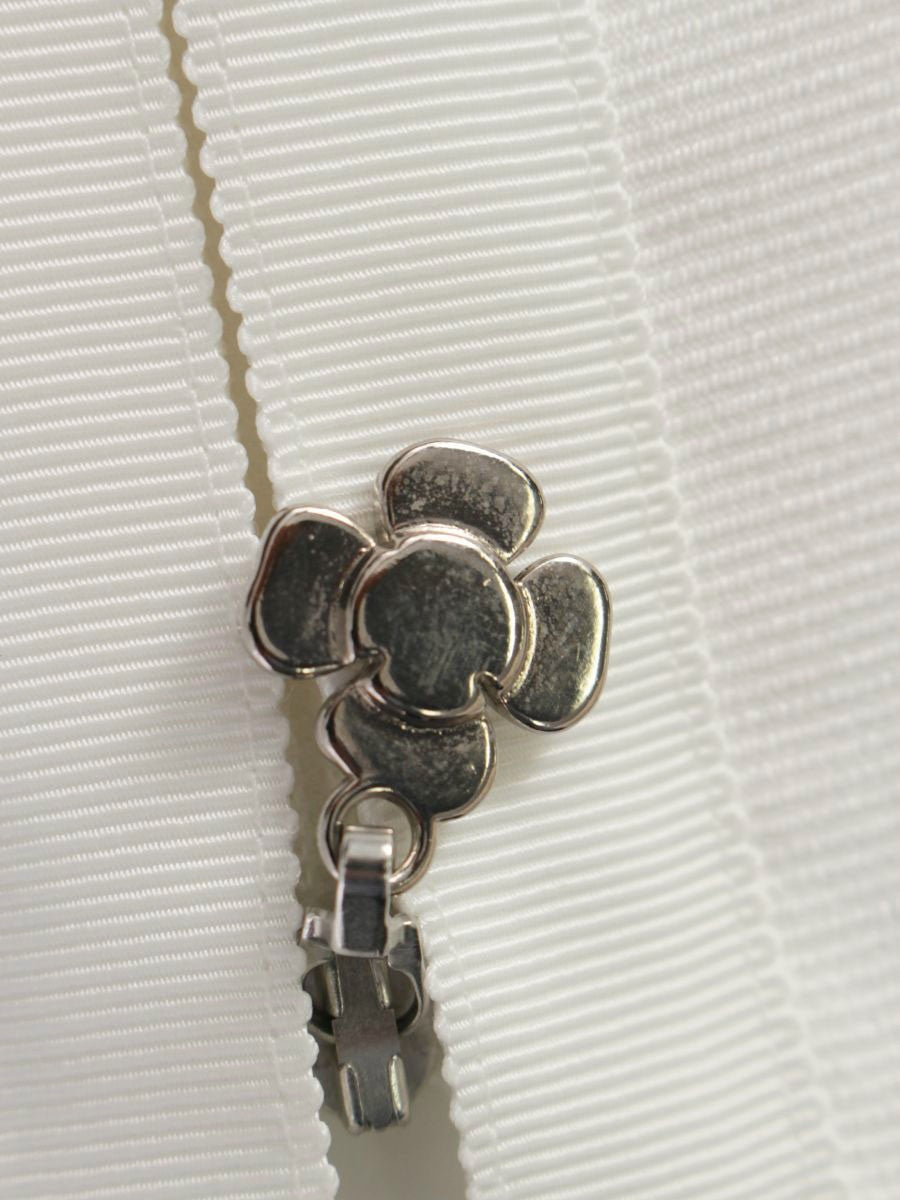 エムズグレイシー 724315 ジャケット 36 ホワイト カメリアジップ IT1XQON1LCF0