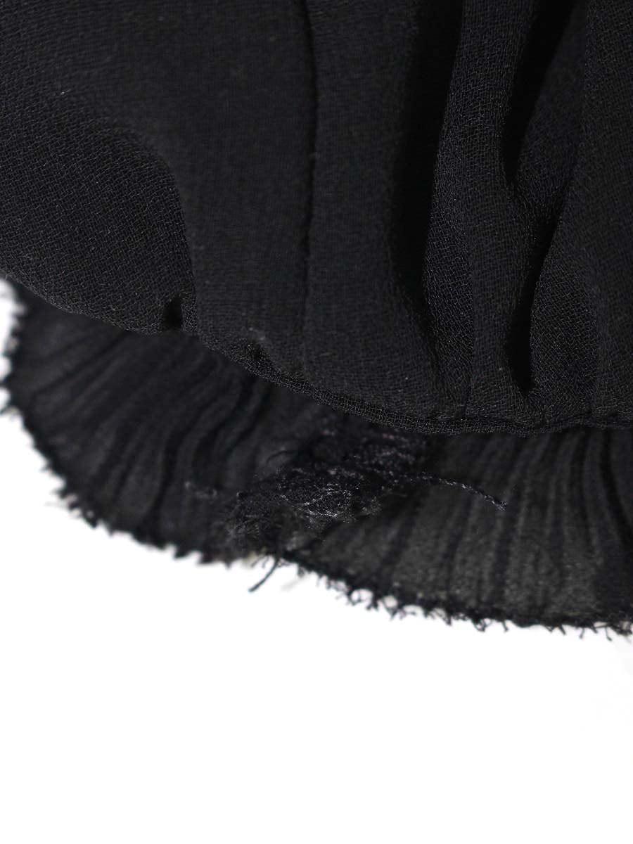 ソブ シフォンブラウス 0504-150-211 B 36 ブラック ダブルスタンダード クロージング ポリエステル ITAQ2RTEFQG8