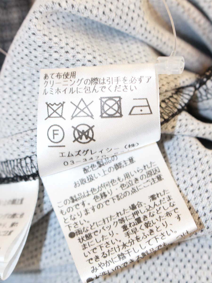 エムズグレイシー 911119 ワンピース 38 ブラック リボン フレア チェック ITCW6RJU2YU2