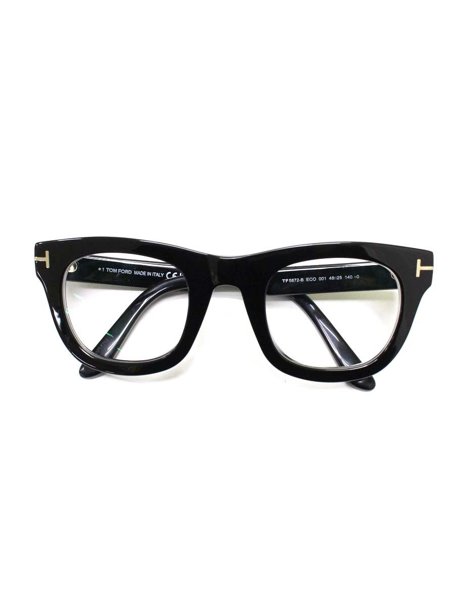 TOM FORD トムフォード TF5228 メガネ ブラック プラスチック トムフォード TF5872-B ECO メガネ ブラック/シルバー セルフレーム