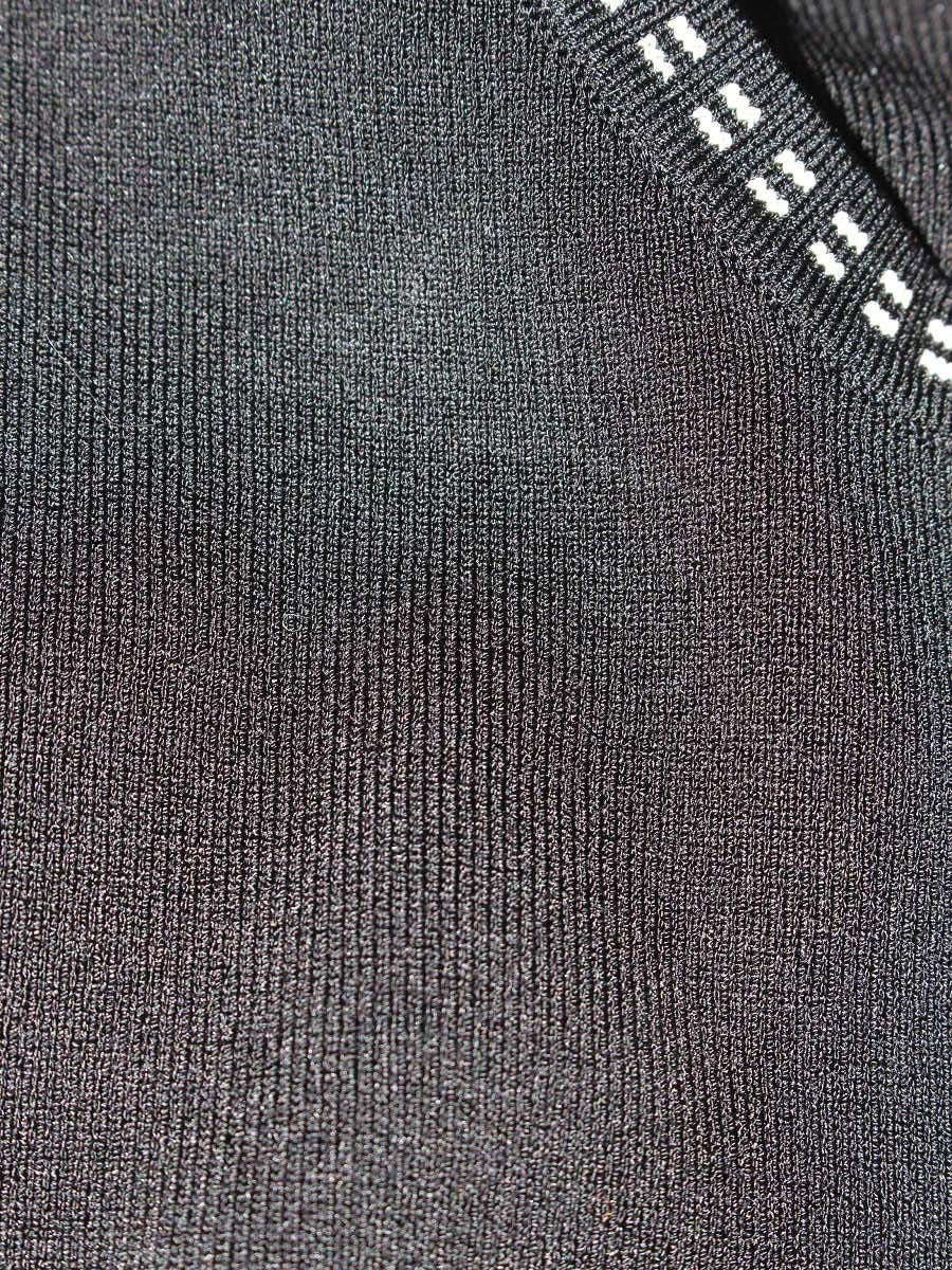 トゥービーシック W7F02-818-09 ジップカーディガン 46 ブラック ステッチ IT93B1KY7H4W