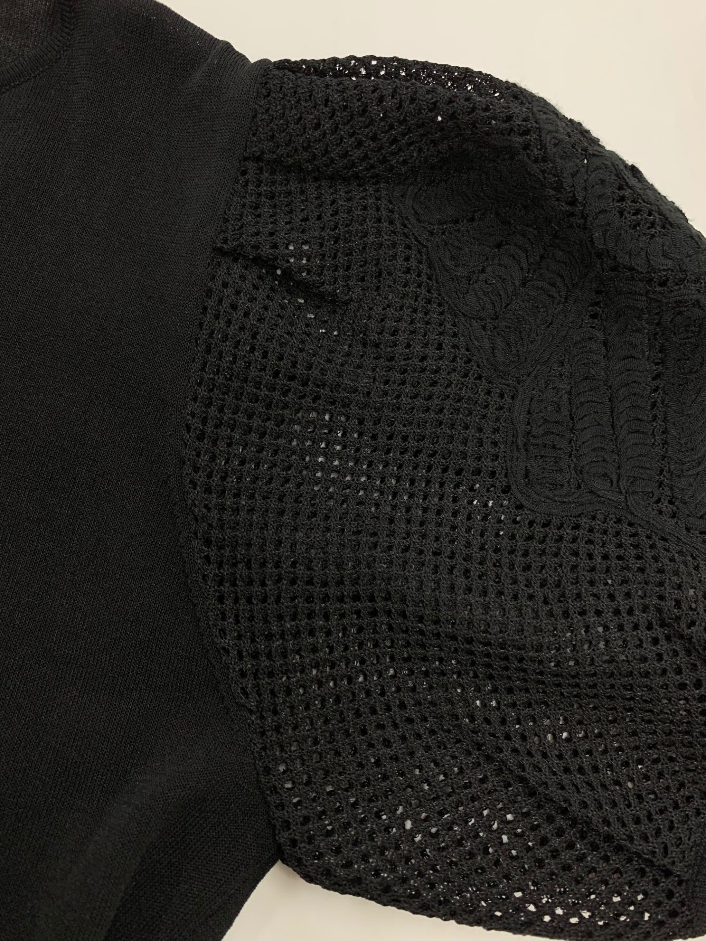 エムズグレイシー 袖モチーフ入り 518324 カーディガン 38 ブラック パフスリーブ ITZG471ZB6Y8