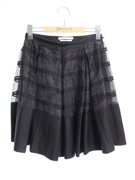フォクシーニューヨーク collection 34844 スカート 40 ブラック Pleat Short Skirt ITX6H8145CBS