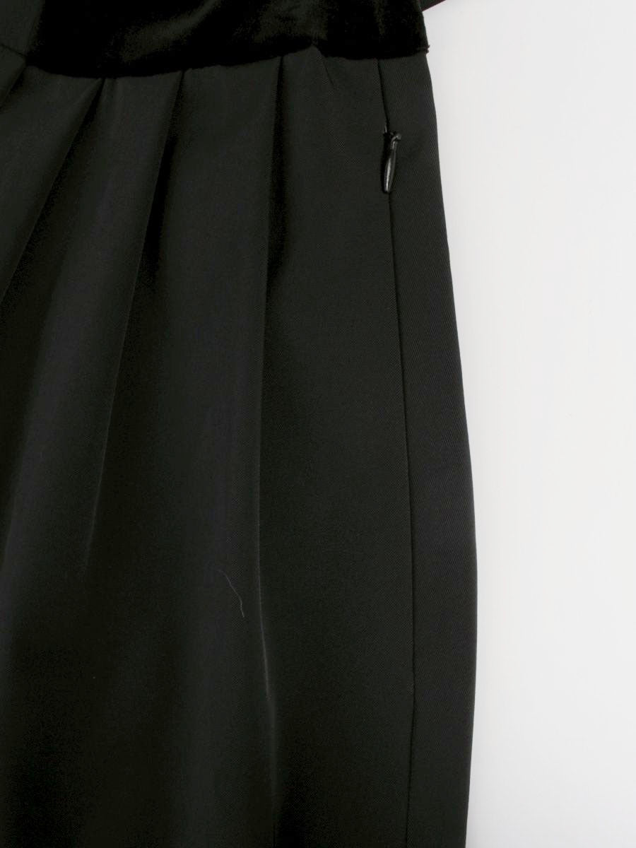 フォクシーニューヨーク 18595 ワンピース 40 ブラック ベロア スエード ITFNQUOU0OL8