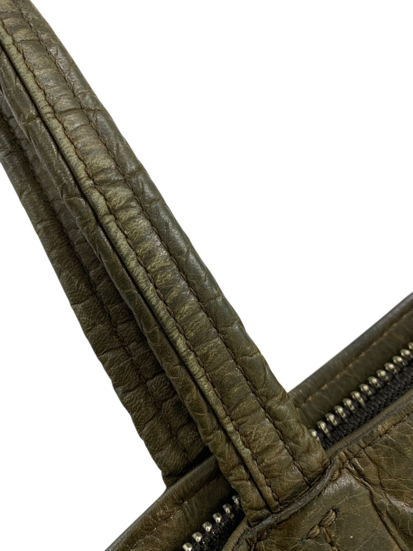 アニアリ トートバッグ グリーン レザー IT1VZYE4FE01