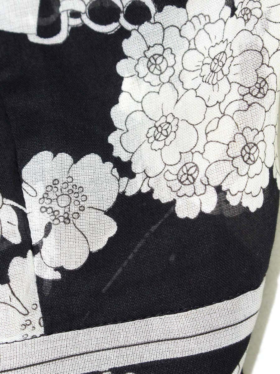 レオナールファッション 0395245 ブラウス 9R ブラック コットン シースルー フラワー チェーン タッセル IT7OYXY1BRJW