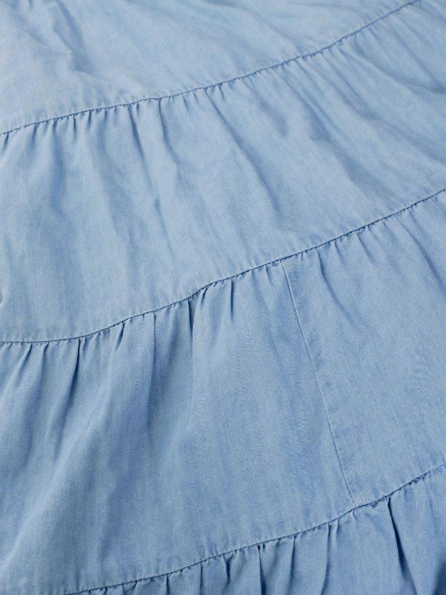 グレースクラス 0220221219 スカート 36 ブルー ティアード IT31DLH7IDUW