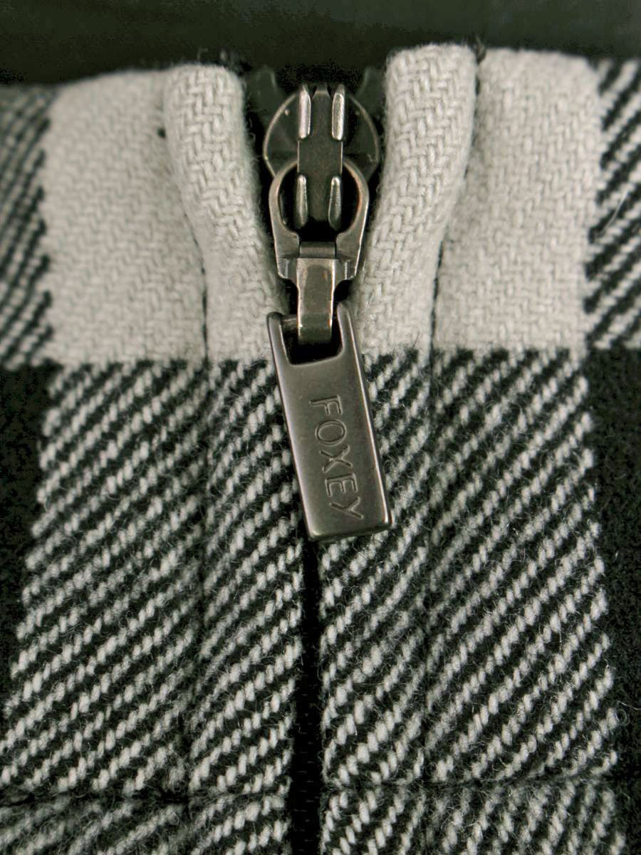 フォクシーブティック Skirt Gingham Circular 34801 スカート 40 ホワイト チェック柄 ITML7B3FVB34