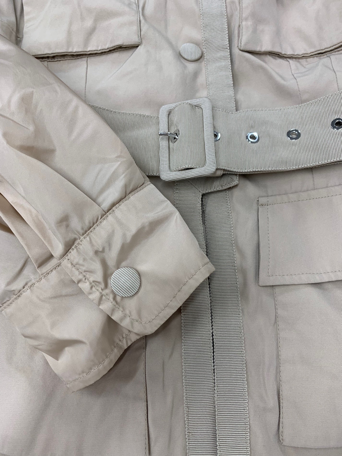 モンクレール PASSIFLOR JACKET B10934610285 57136 ミリタリージャケット 0 ベージュ 切替 ITJ0KOC1KMAG 【SALE】