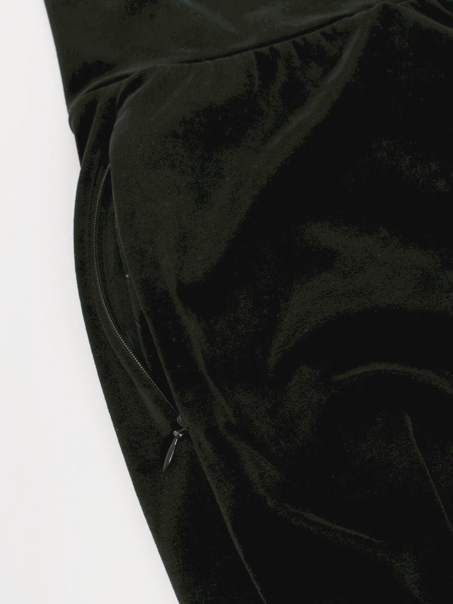フォクシーニューヨーク 23510 パンツ 40 ブラック ベロア ITH7HJWLG1PH