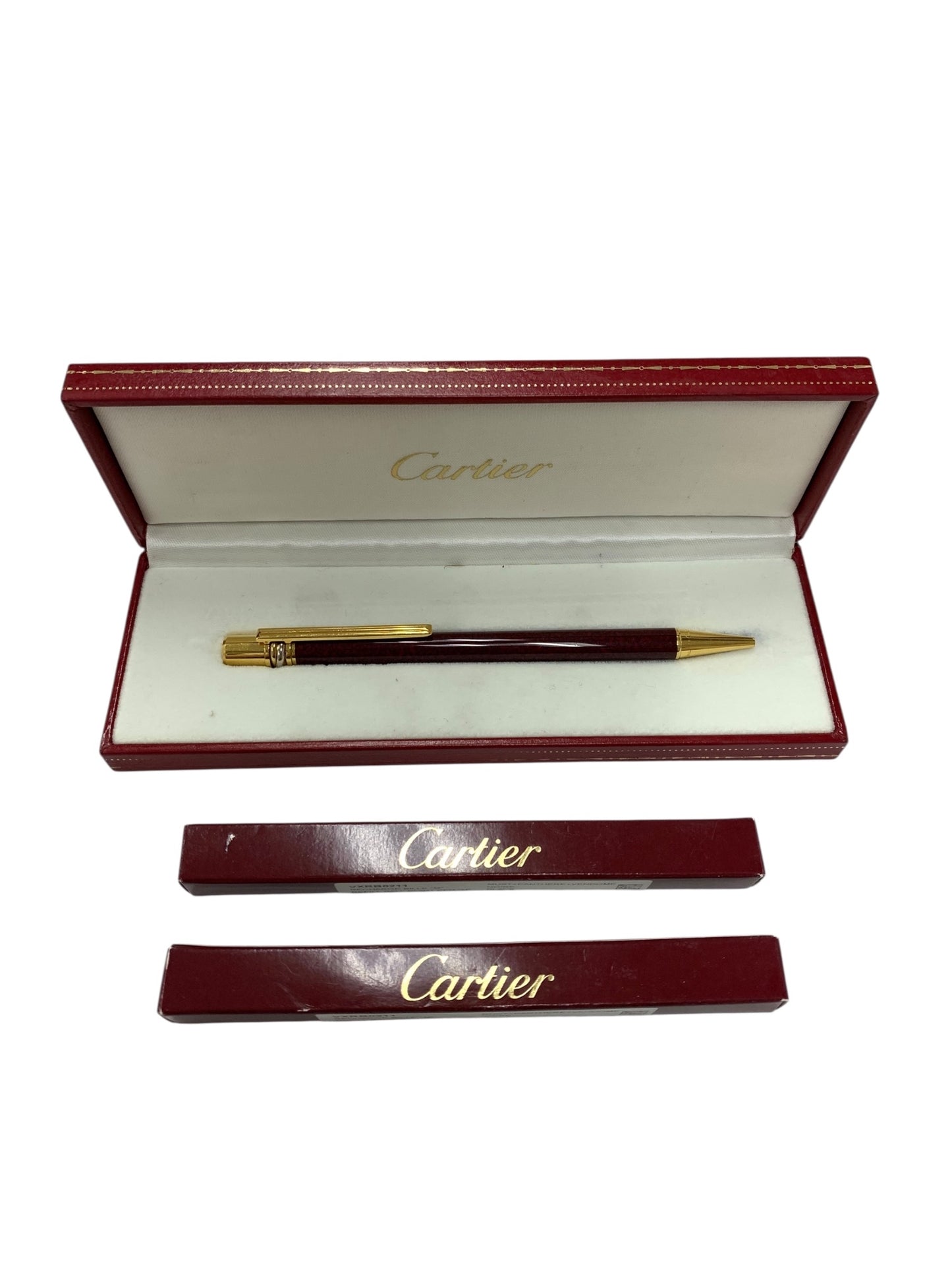 カルティエ マスト ドゥ カルティエ ボールペン ワインレッド トリニティ ITNB4J77V6KK