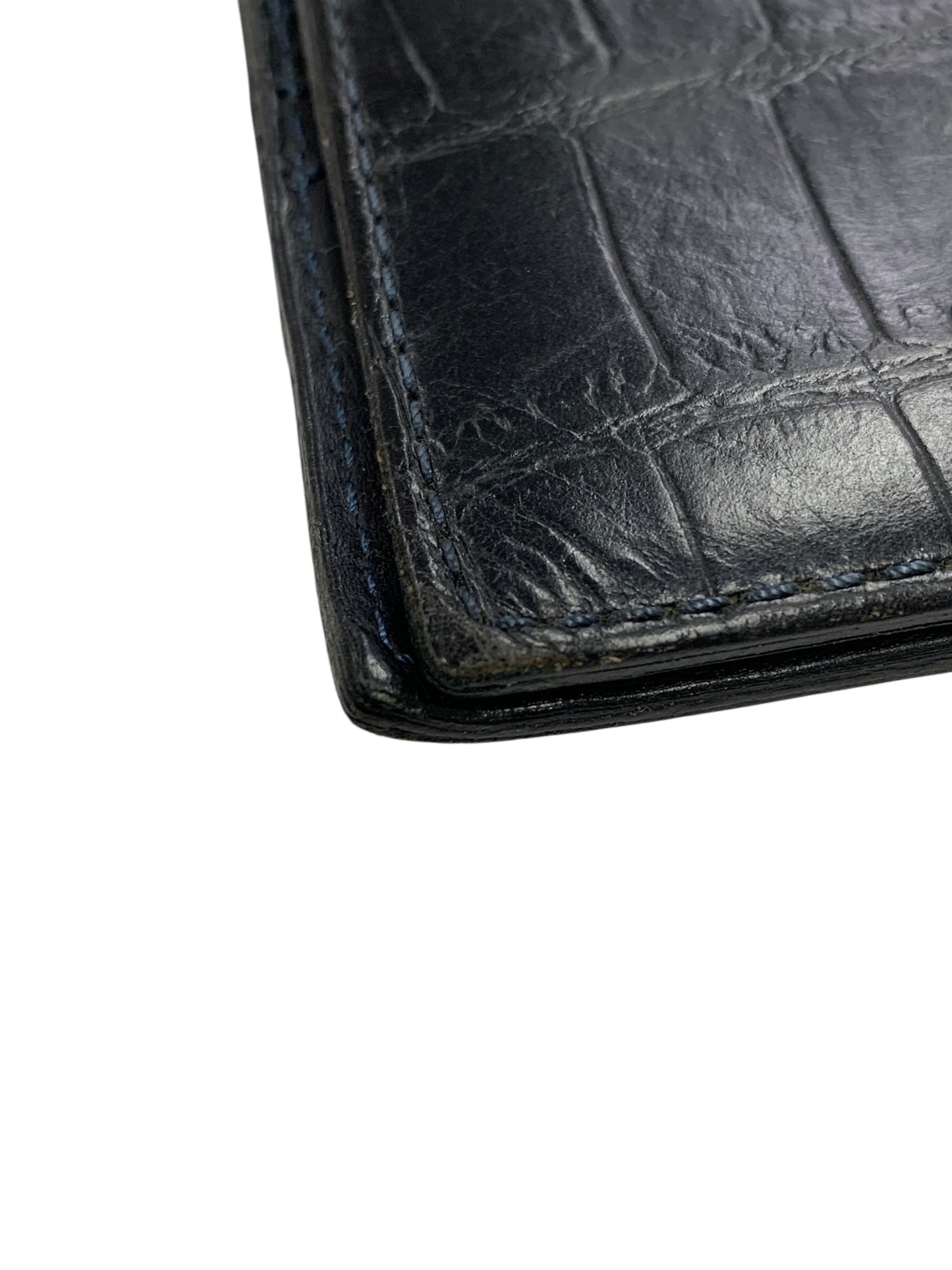 フェリージ 二つ折り財布 ブラック クロコ型押し ITP0NSCUPCEK