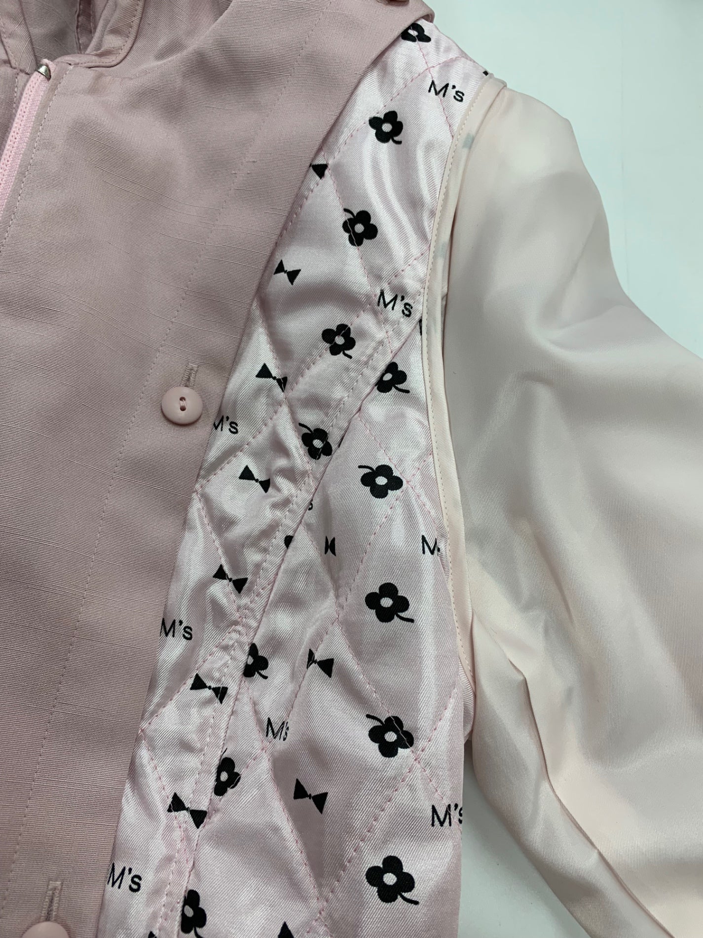 エムズグレイシー 419101 コート 40 ピンク プリントライナー付き フリル IT9UXMUBCXFZ