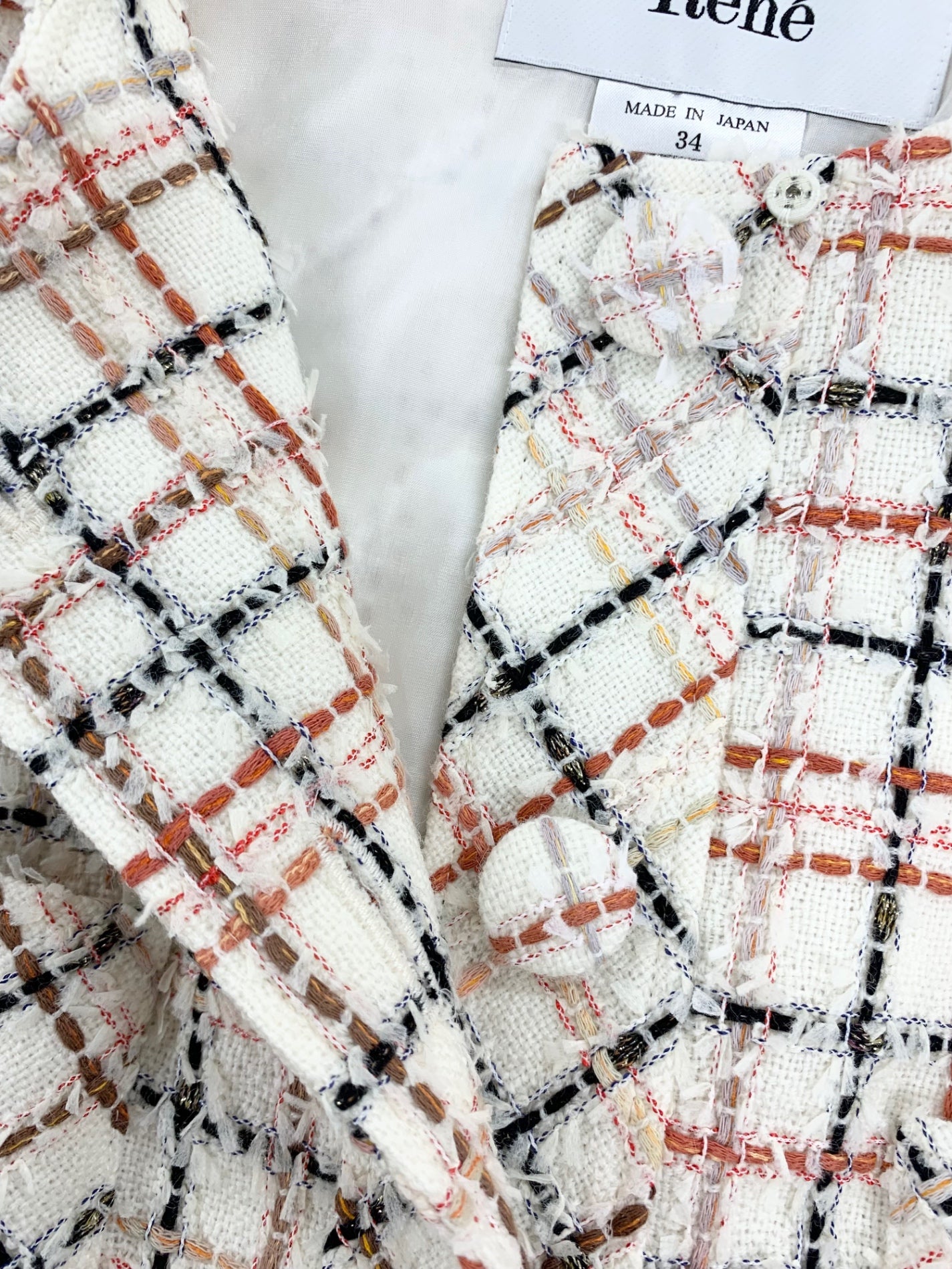 ルネ 6333200 34 ベージュ ツイードジャケット IT29IHERRXPW