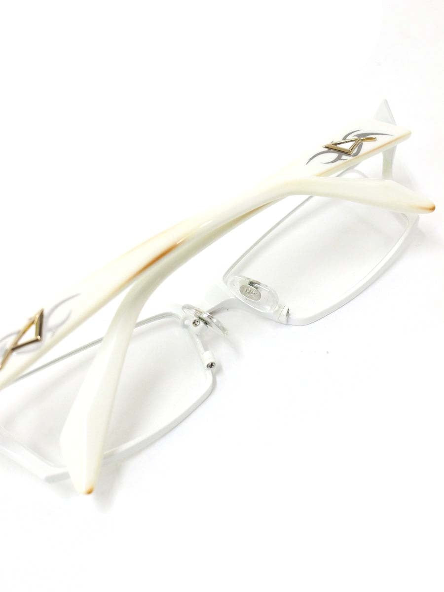 サムライ翔 リラックスライン 仁 SS-J208 LTD メガネ ホワイト 限定カラー メタルフレーム フルリム スクエア IT4WWHJ7C72G