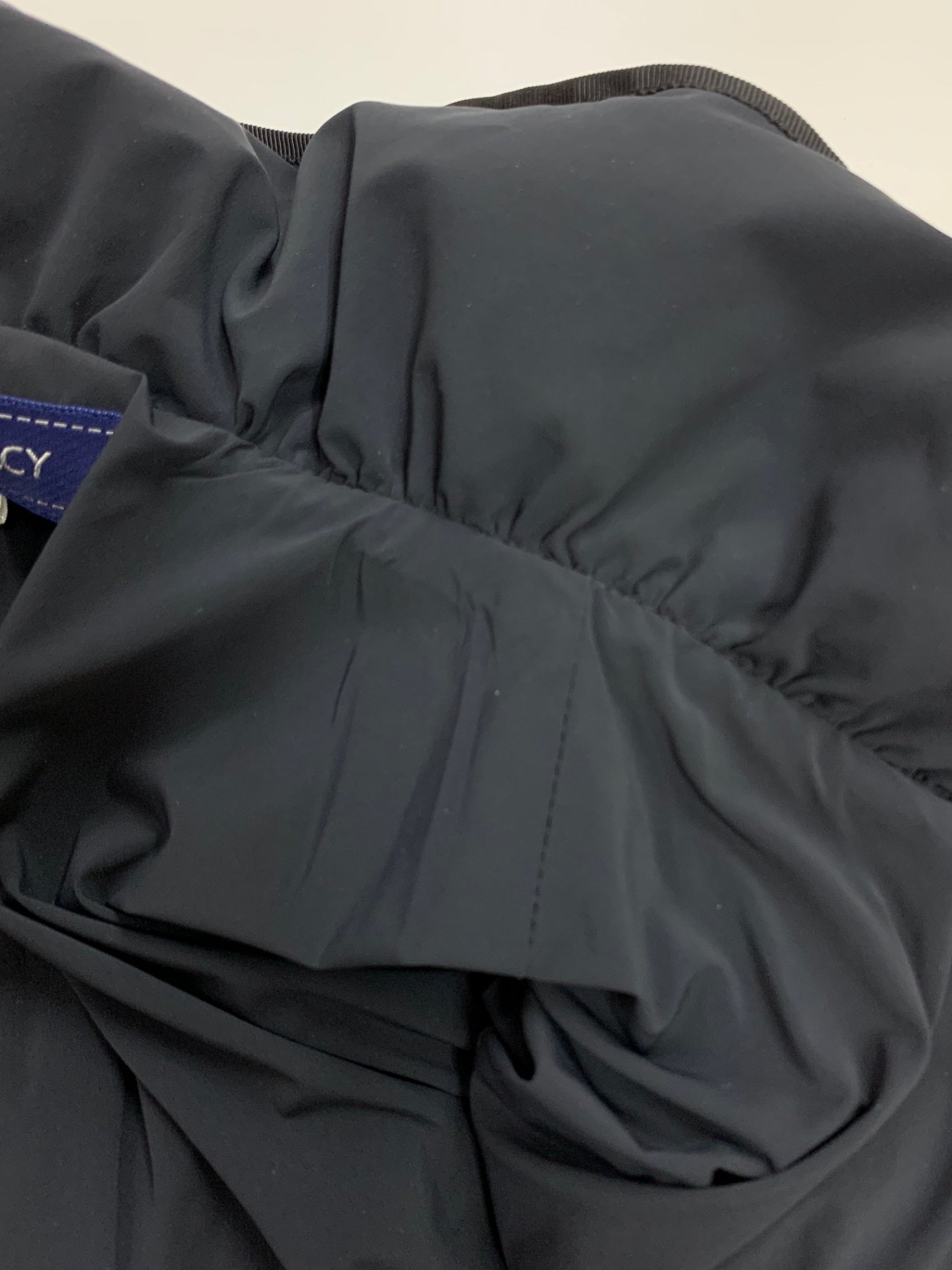 エムズグレイシー 729505 ダウンジャケット 38 ネイビー ペプラム Wカメリアジップ ウール ITTZKDVMC7VM