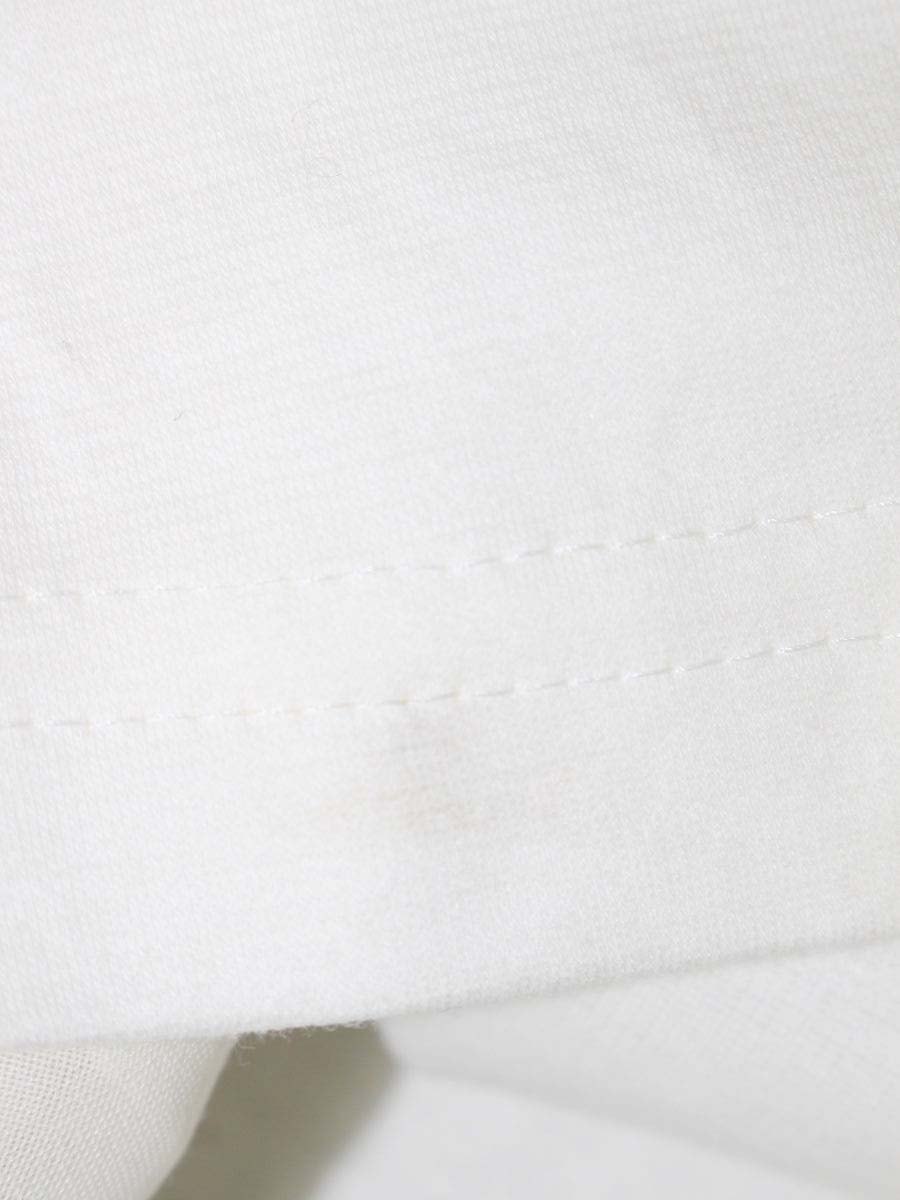 エムズグレイシー 115502 Tシャツ カットソー 40 ホワイト シフォン袖 切替 カメリアリボンモチーフ ITCMXFRRJ7VV