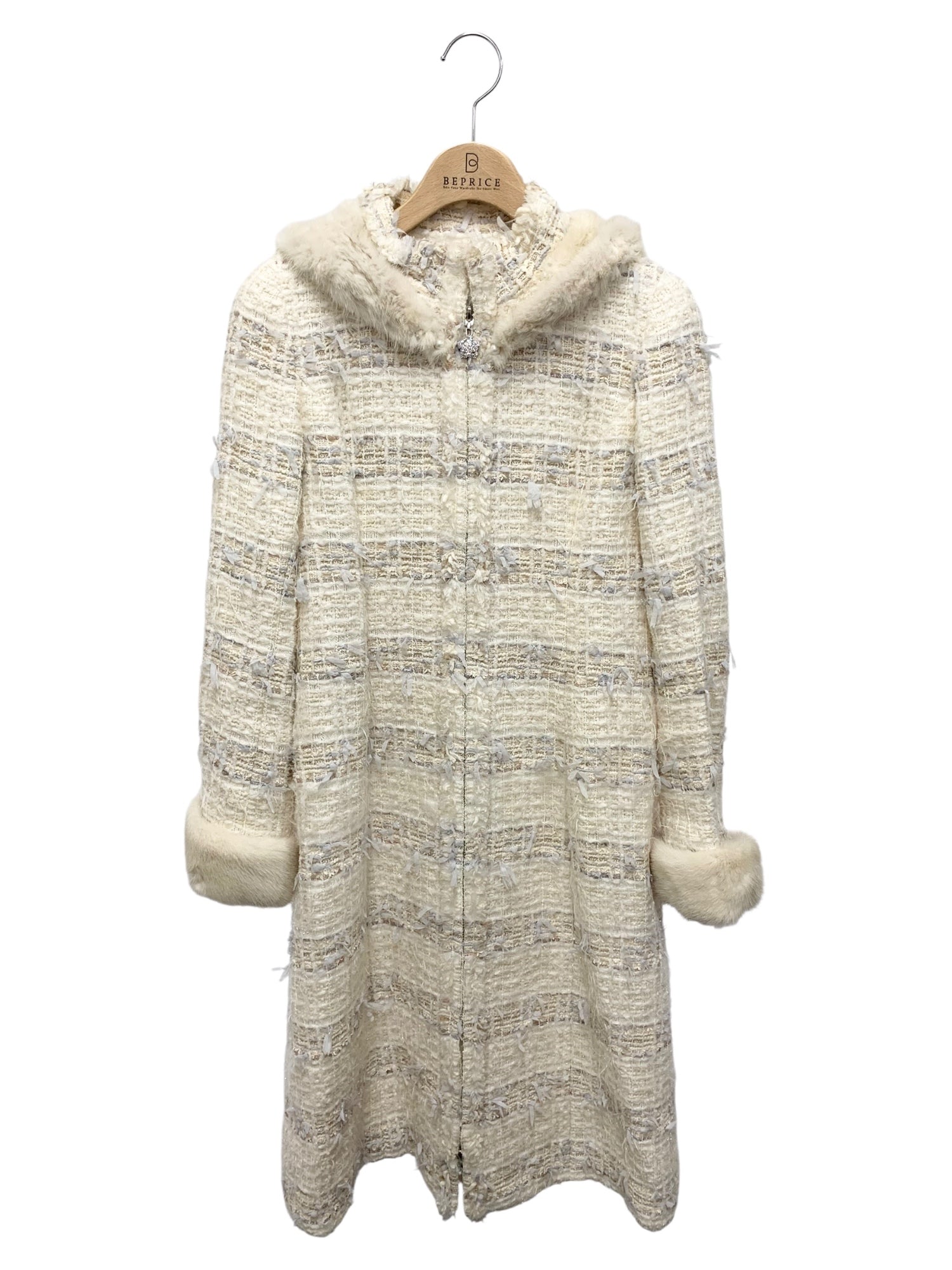 ルネ 6038090 コート 34 アイボリー コペンハーゲンミンクファー