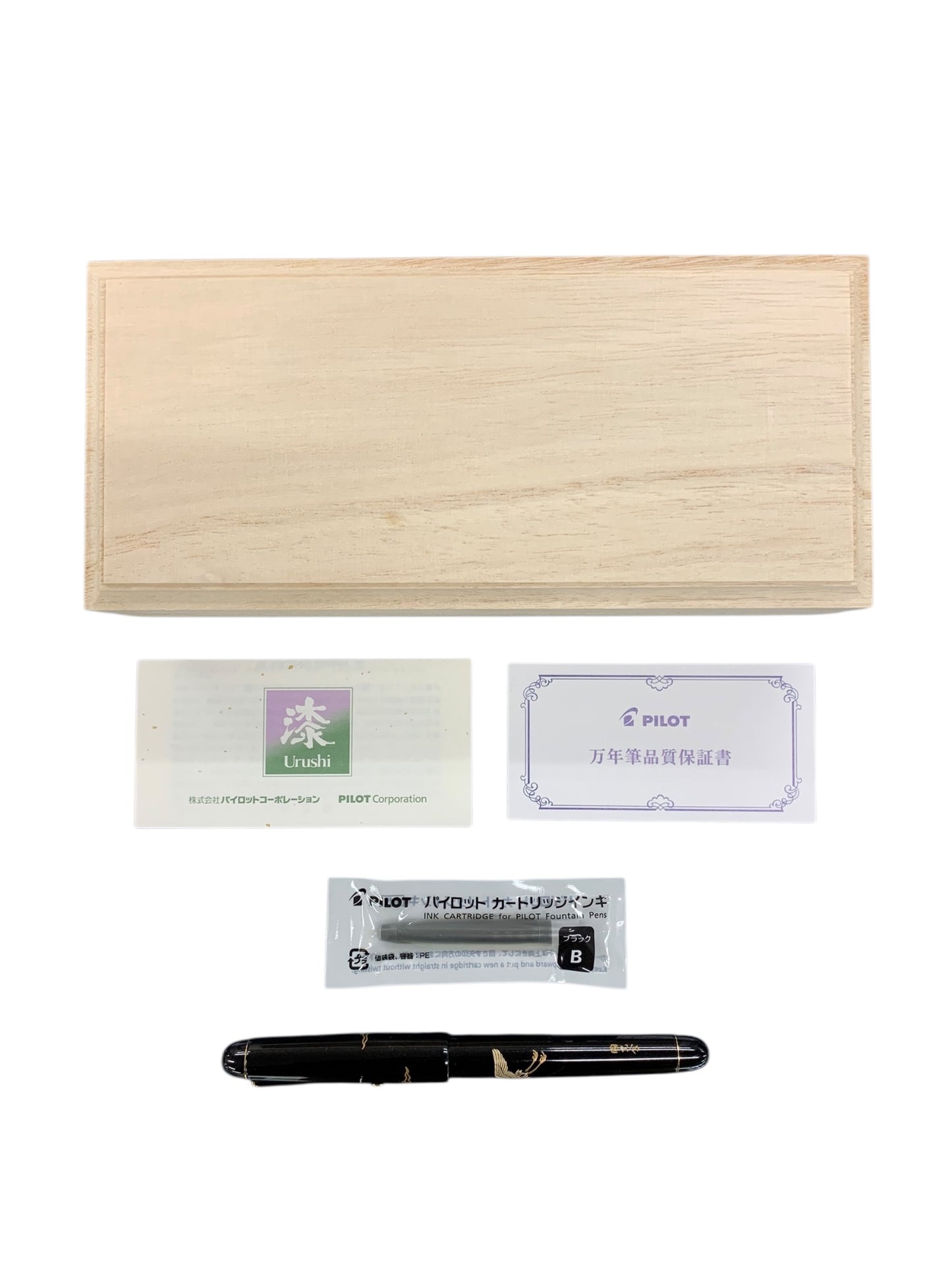 パイロット 平蒔絵 鶴 FK-3MP-T 万年筆 F ブラック ITUGD1MFUQYW