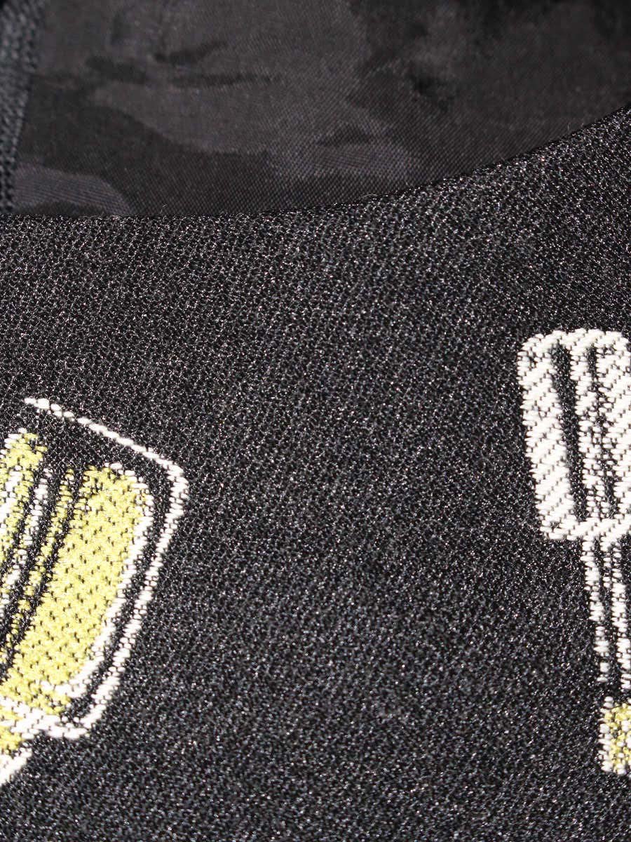 エムズグレイシー 811532 ワンピース 36 ブラック マニキュア柄 ITL2XIT3780S