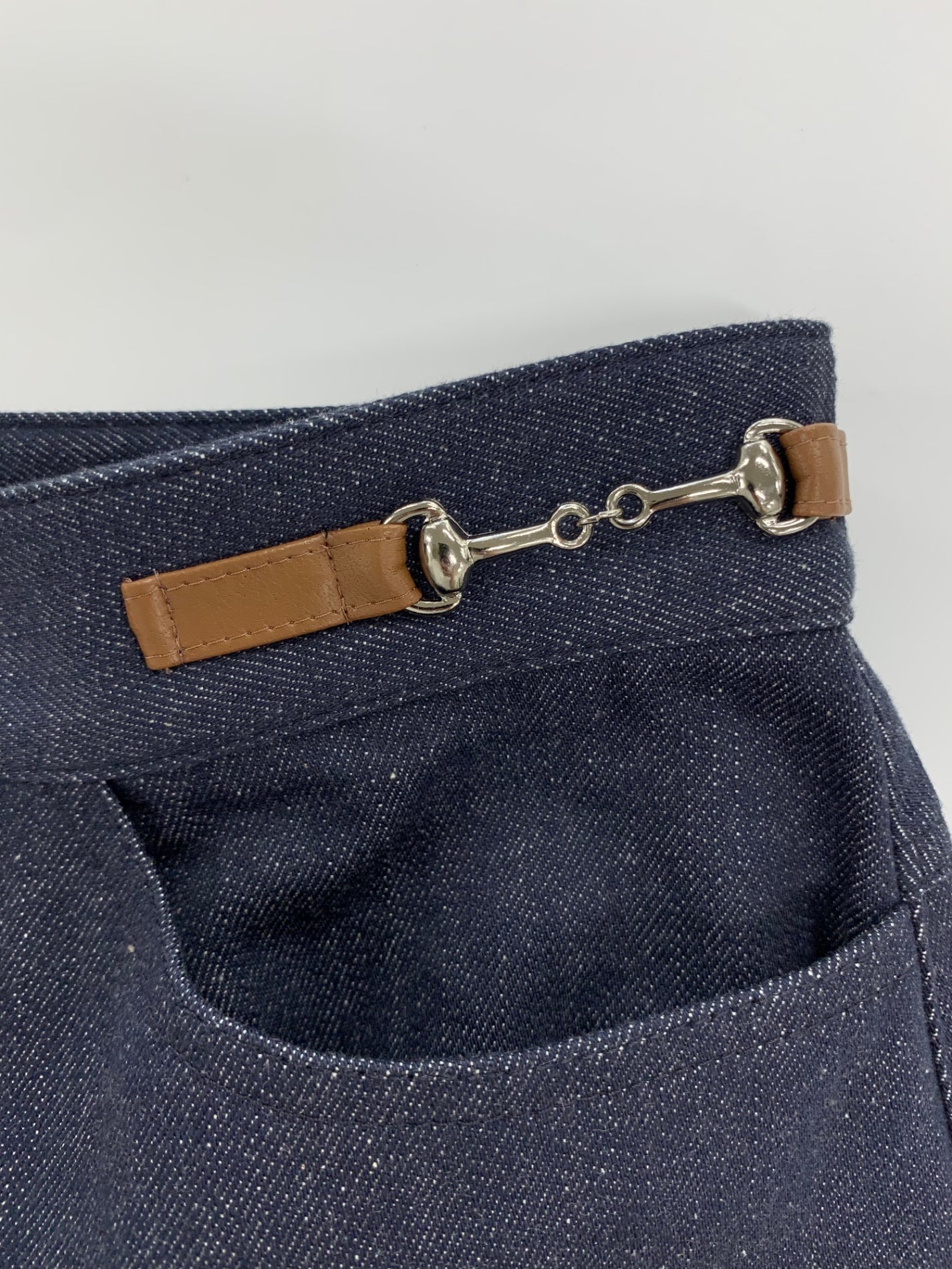 フォクシーニューヨーク Pants"Dante" 44230 デニムパンツ 38 ネイビー コットンBLEND センタープレス ITDKBOO2QFZC 【SALE】