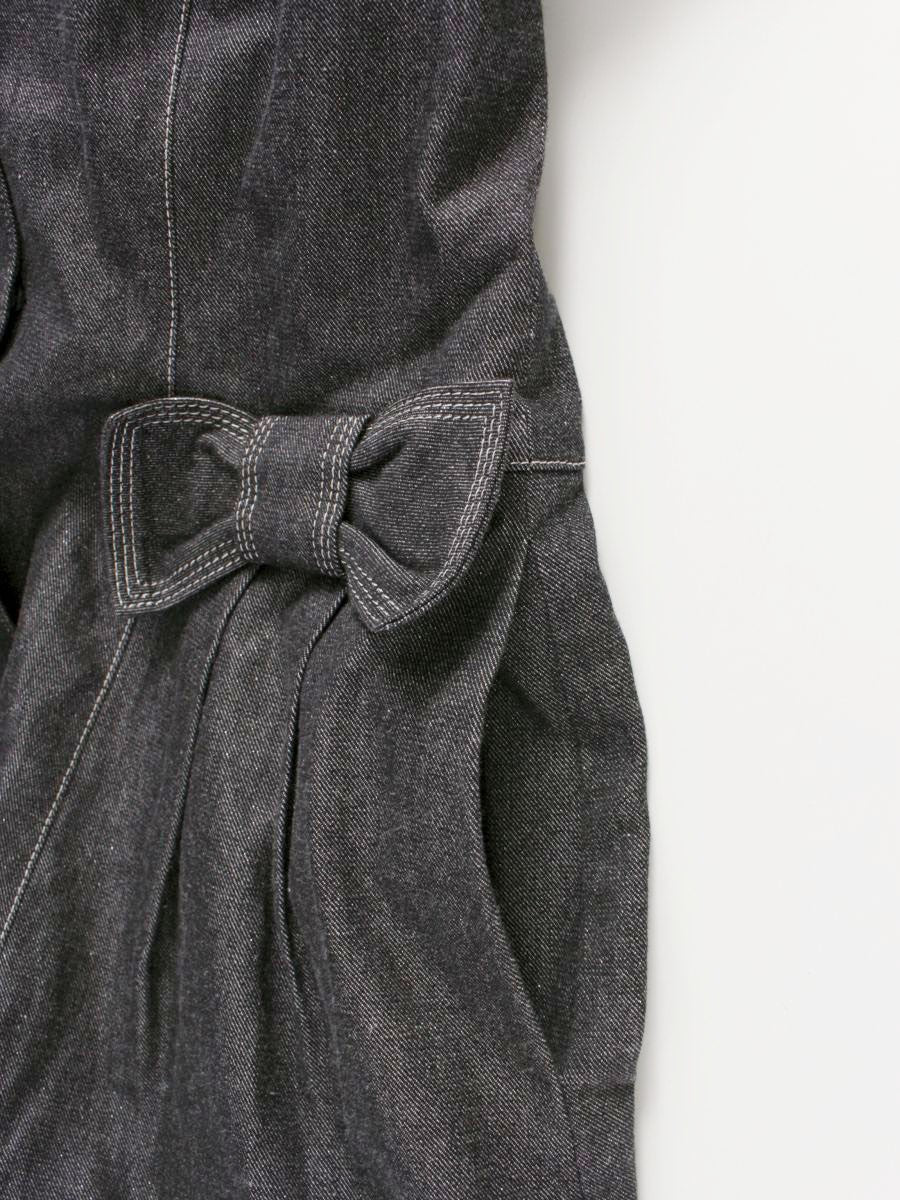 エムズグレイシー 429106 コート 38 ブラック デニム リボンボタン ITP8T3UMG7CE 【SALE】