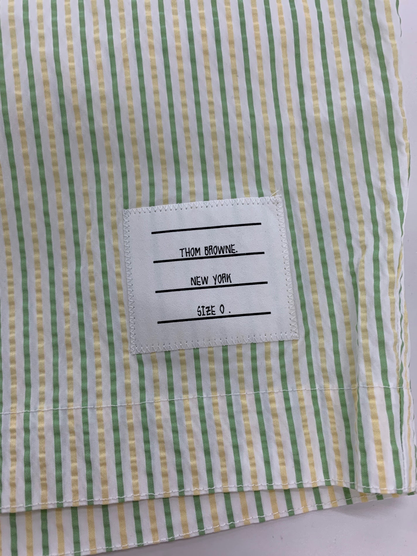 トムブラウン MTT029A-F0009-350 スイムウェア ハーフパンツ 0 グリーン シアサッカー ストライプ IT3396BUT19W 【SALE】