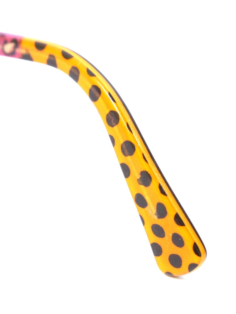 ラフォン 551 メガネ ブラウン/オレンジ ヒョウ柄フレーム ウェリントン ITAGFWLC31XO