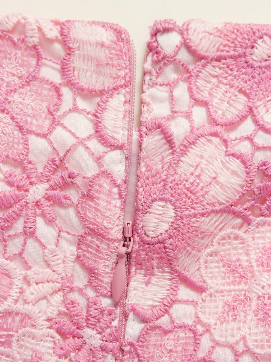 トッカ JULIAN DRESS OPTOIW0620 ワンピース 00 ピンク フラワー 刺繡 ITB8O8N3WZBQ