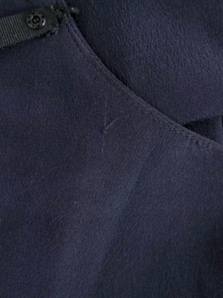 ヨーコチャン YCD-012 ワンピース 38 ネイビー 異素材 フレアー ITA14IA9OTMV