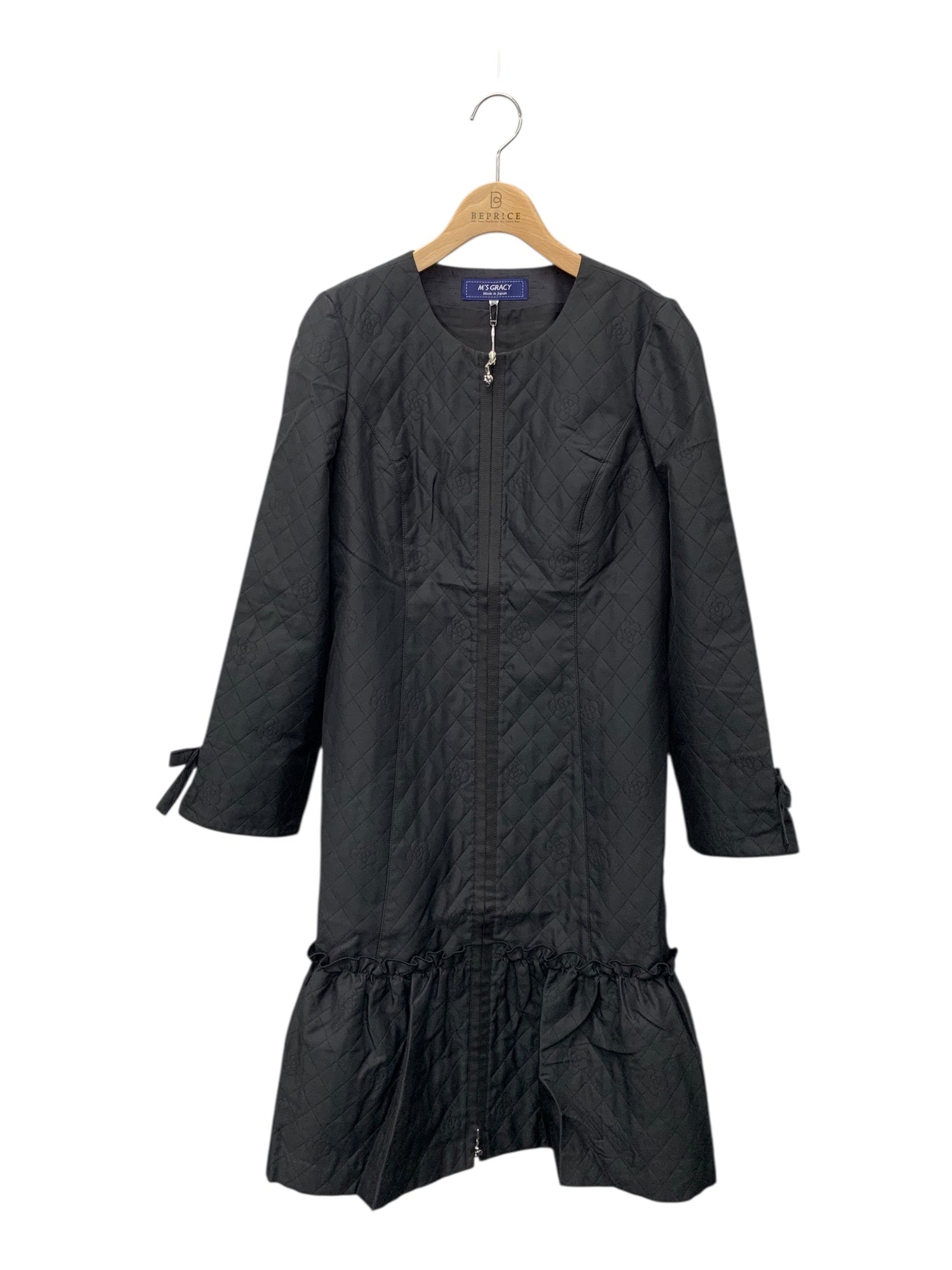 エムズグレイシー M's GRACY カメリア ワンピース ブラック 38 M'S GRACY エムズグレイシー ワンピース トランプモチーフ