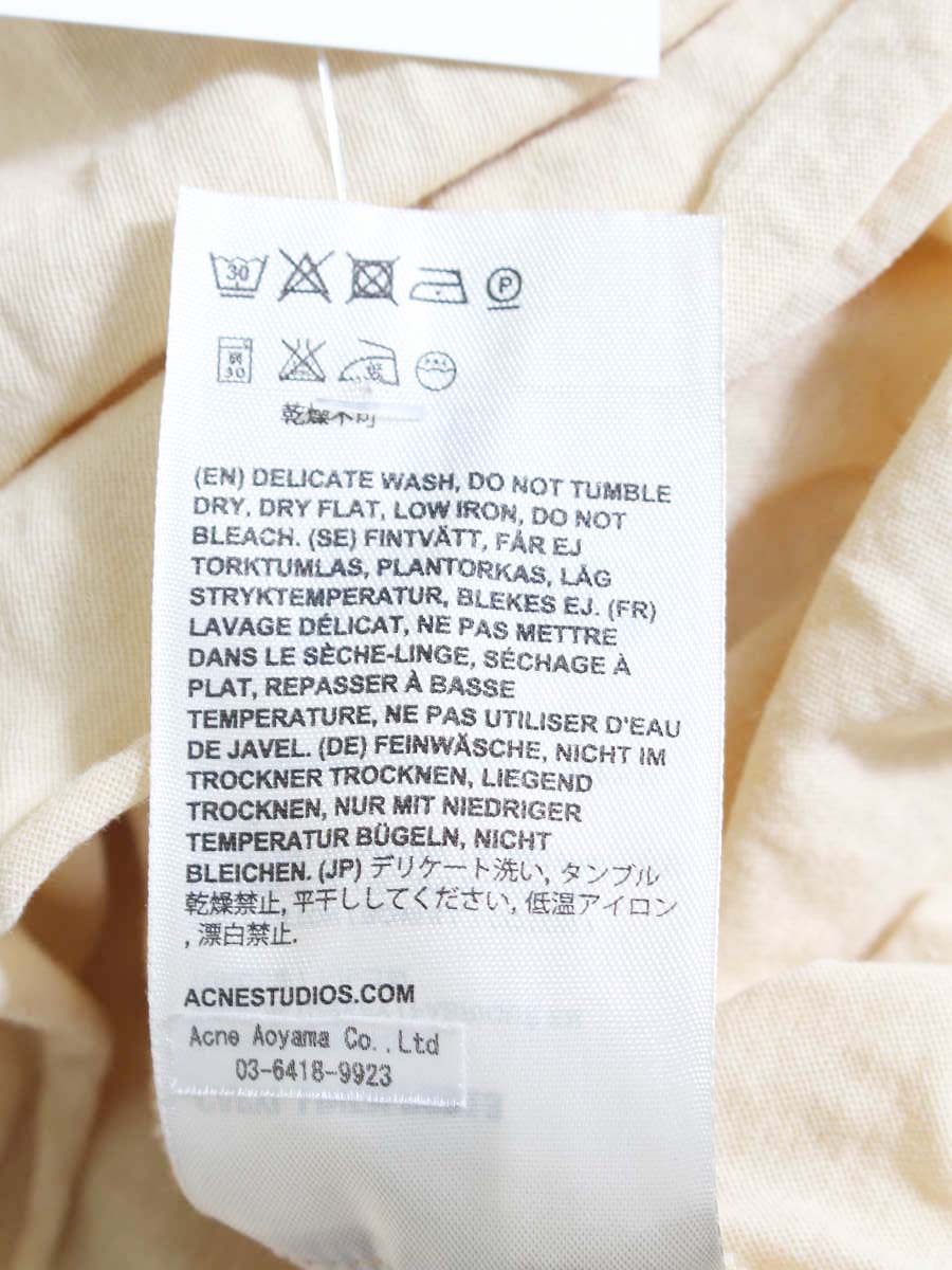 アクネ CARYL LINEN PSS13 アメリカンスリーブタンクトップ XS イエロー リネン IT5IPOO9GR59