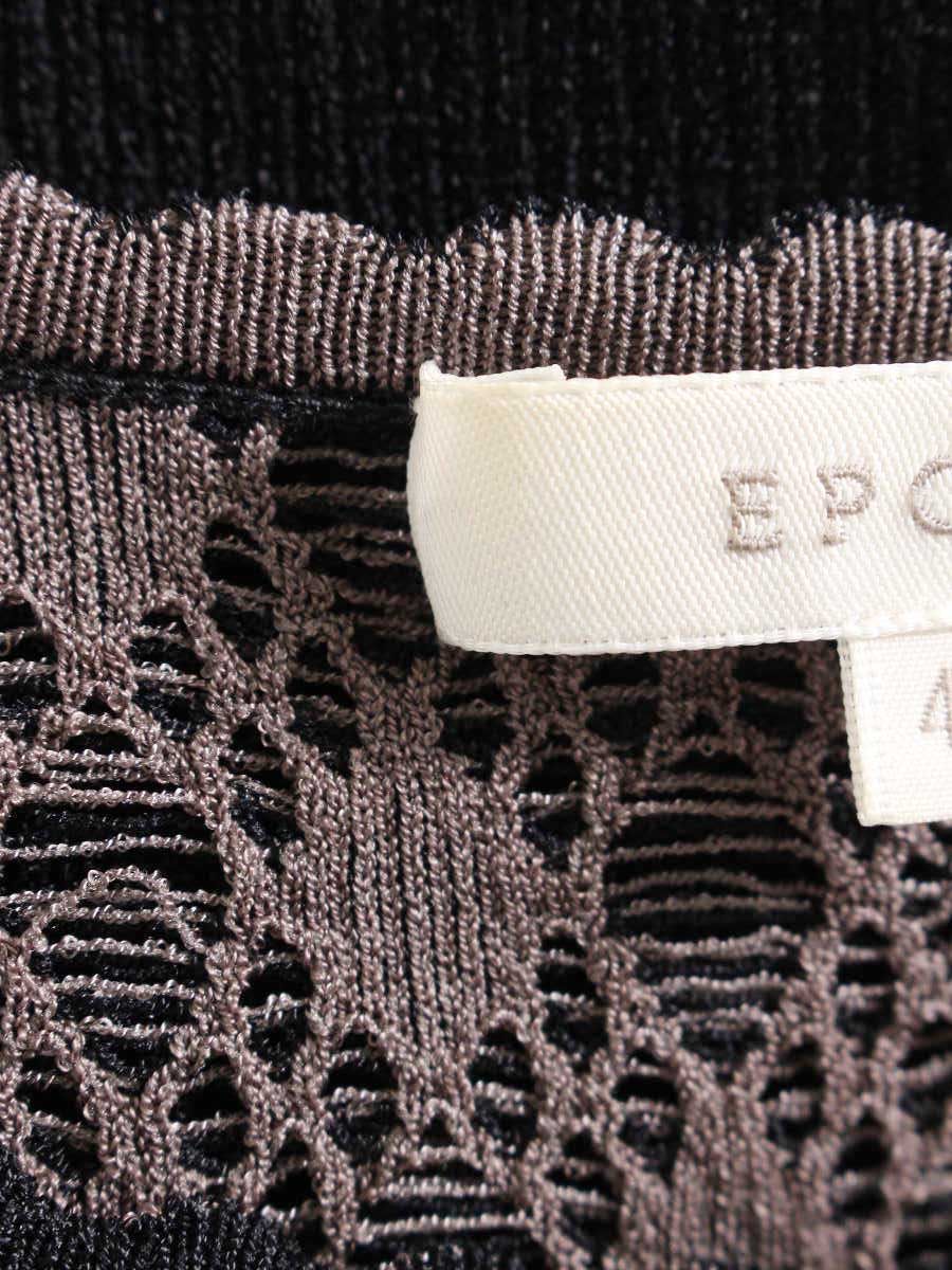 エポカ M5N11-111-09 ニット 40 ブラック リブ IT2AD2XGBJAL