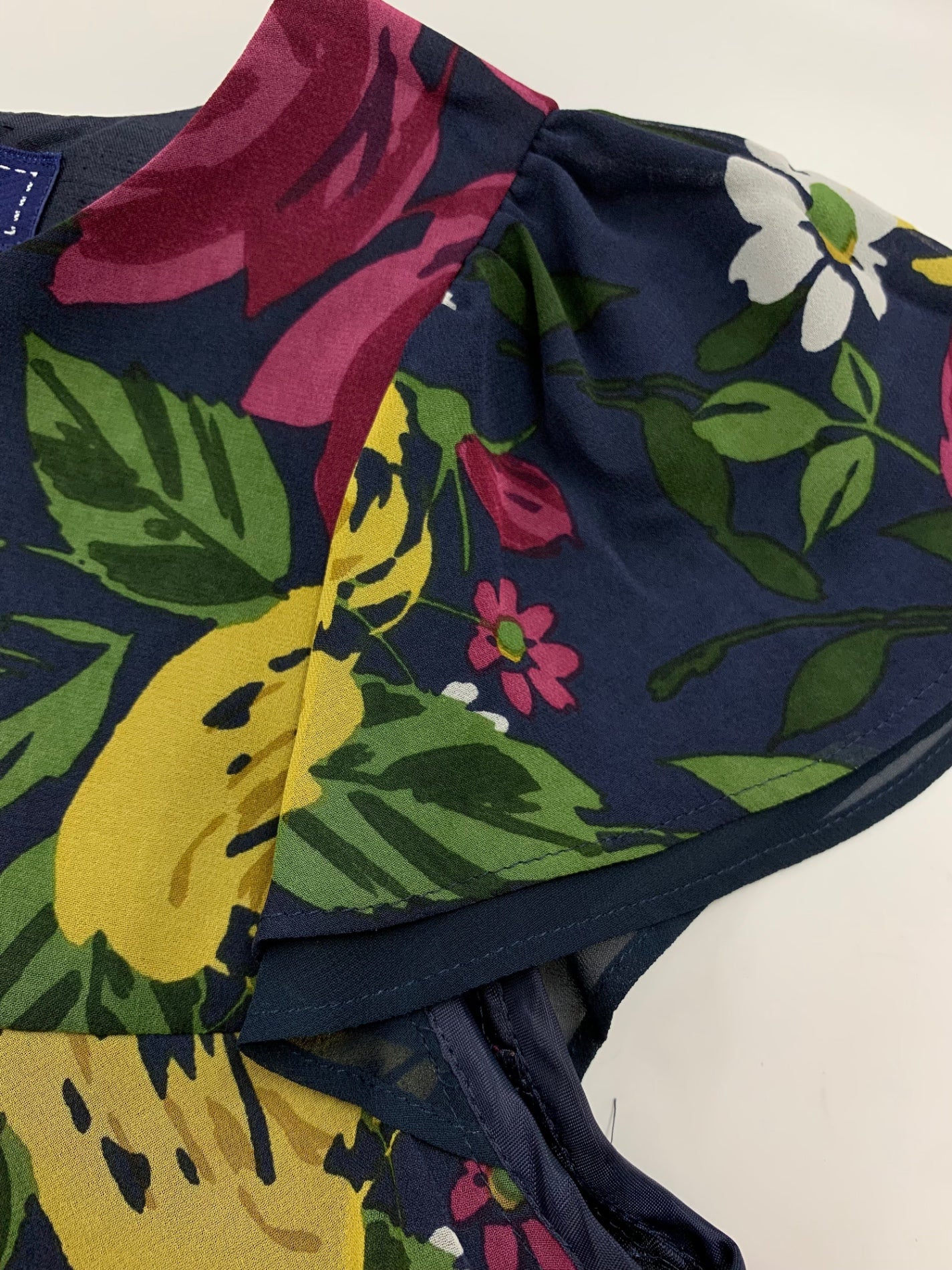 エムズグレイシー 421412 ワンピース 38 ネイビー フラワーモチーフ IT6UTUX2K2MG