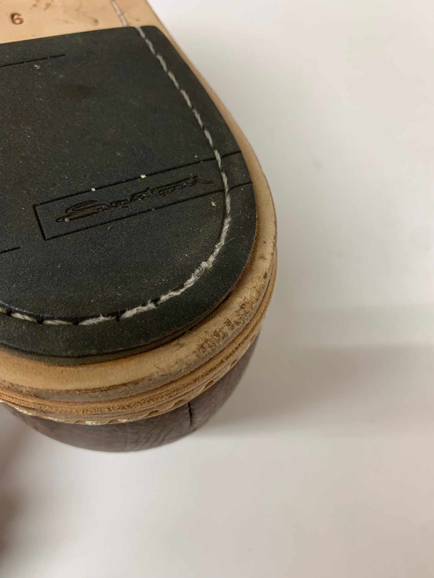 サントーニ 9814 シューズ 6 ブラウン 革 ウイングチップ ITEFI4VXIQ1W