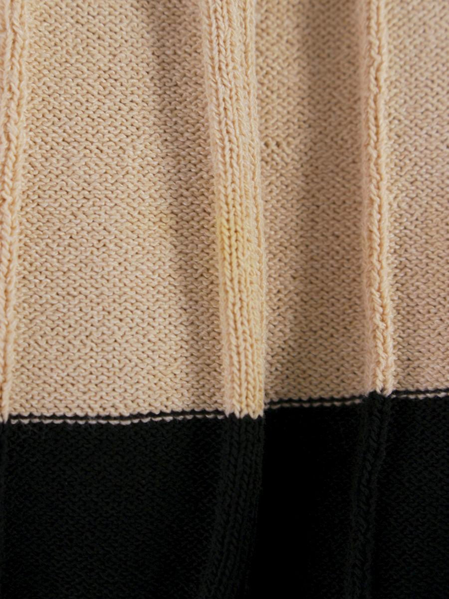 トゥービーシック W5S08-219-05 スカート 40 ベージュ ブラック ニット ボーダー ITFPXLKI7MSS