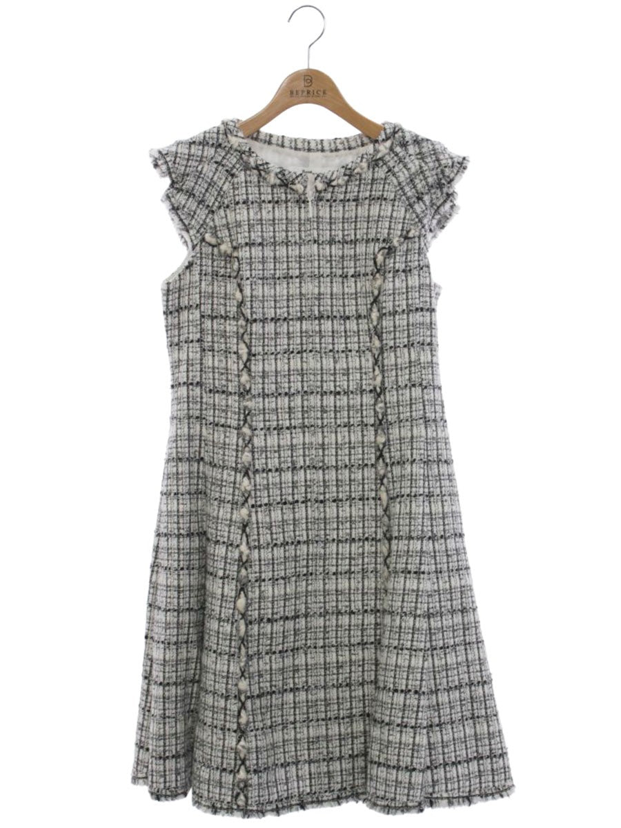 ルネ 6736430 ワンピース 36 ブラック/ホワイト TISSUE ツイード