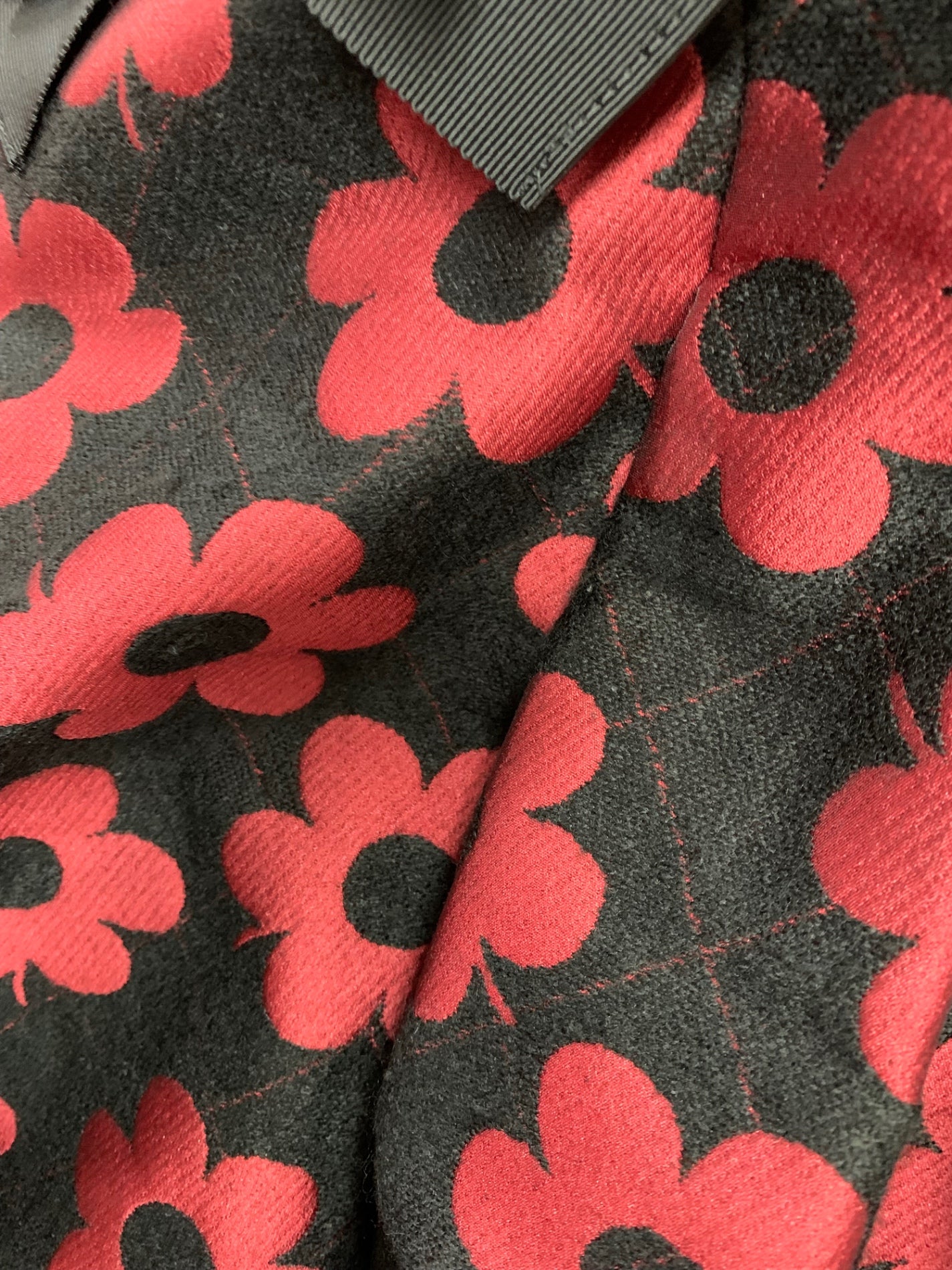 エムズグレイシー 331605 ワンピース 44 ブラック フラワーモチーフ ウール混 IT8ANP8KDTLY