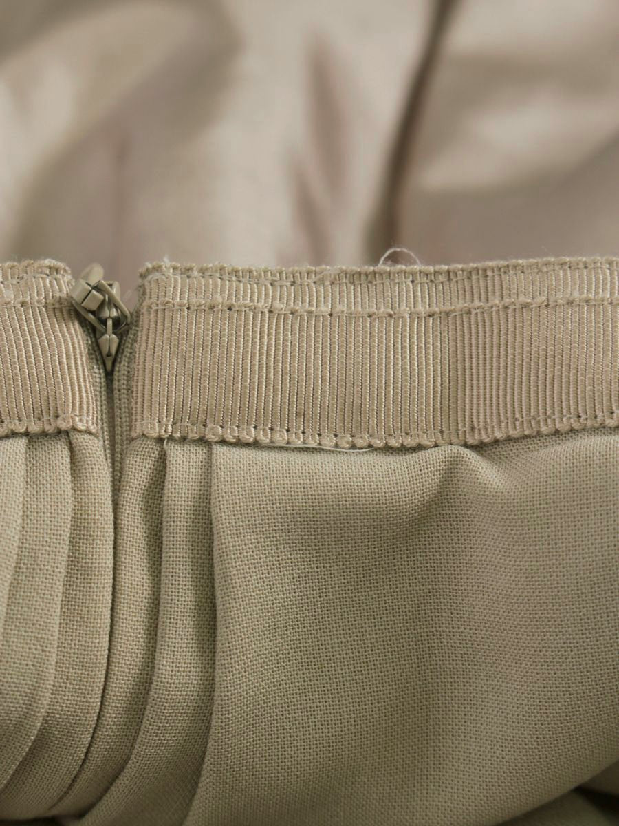 フォクシーブティック Silk Wool Skirt 38575 スカート 38 ベージュ ITHGOJZCZUTM