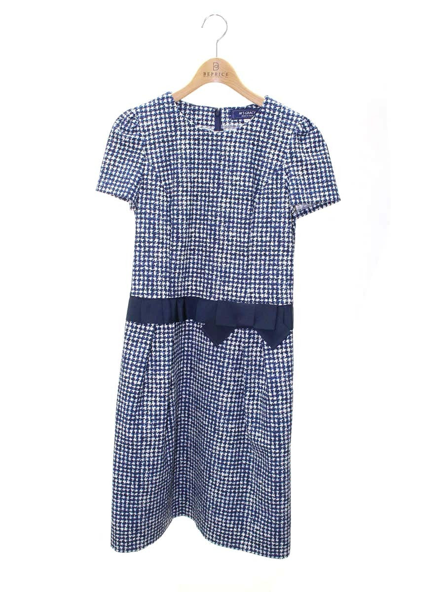 エムズグレイシー ワンピース40 ネイビー