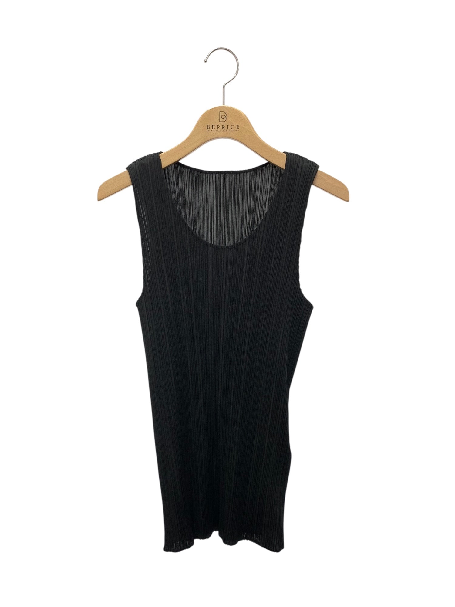 プリーツプリーズ イッセイミヤケ ブラック ノースリーブ SIZE3 プリーツプリーズ イッセイミヤケ ブラック ノースリーブ SIZE3