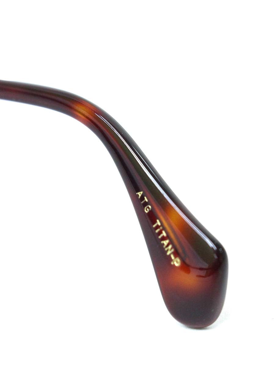 ジーフォーオールドアンドニュー 1638 眼鏡 メガネ ゴールド チタン べっ甲柄 フルリム スクエア IT4F6PMQJP6D