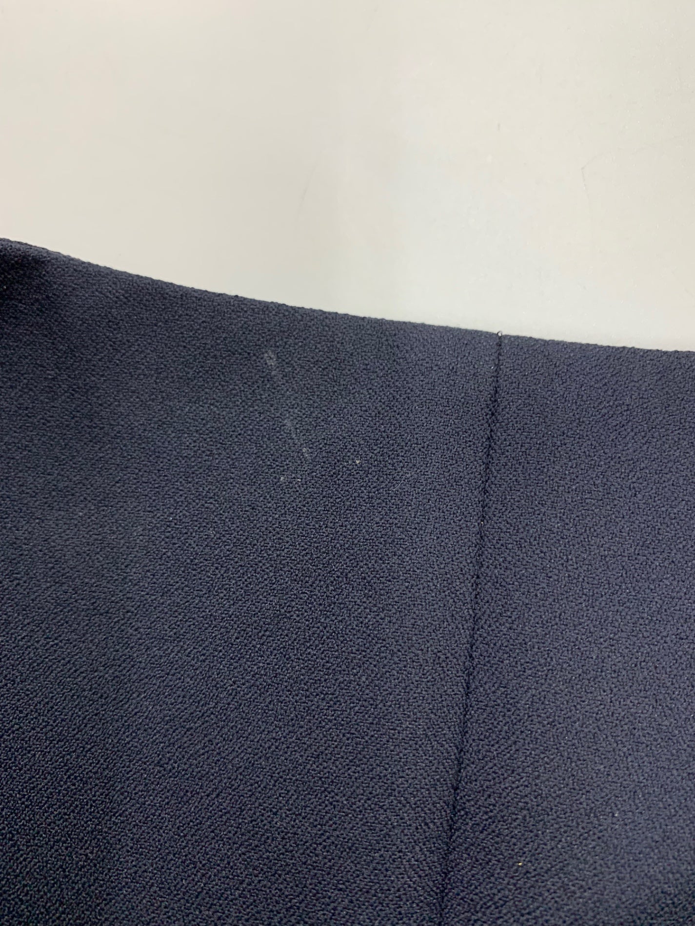 エムプルミエブラック ジョーゼットギャザースリーブミドルコート C240-005 34 ネイビー ノーカラー ITZPF2HGU7D0